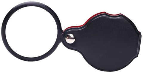 Handtaschenlupe – 50 mm, 5-fache Vergrößerung, faltbare Lupe, kompakte Lesehilfe, stilvolle Lernlupe für Kinder, Vorschule, pädagogisches Geschenk