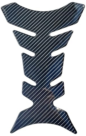 LUMOOM Protezioni per serbatoio del carburante 3D per moto, universale e adesivo per la tua bici, adesivi per serbatoio, adesivi per moto, 21 x 14 cm (nero)