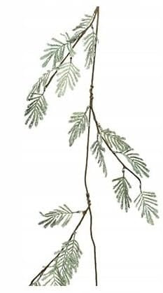 DomoDomo – Farn-Girlande Gefrostet 1,2 m Grün/Weiß Kunststoff Weihnachtsdeko