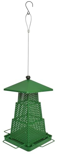 Mangiatoia Antiscoiattolo | Impermeabile Anti Scoiattolo Alta Capacità - Grande Mangiatoia Decorazioni Da Esterno | Per Fringuelli Cinciallegra Giardino Patio Portico