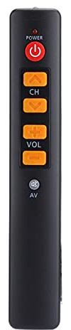 Ejoyous Télécommande d'apprentissage Universelle, Contrôleur Intelligent à Gros Boutons pour Personnes âgées pour TV STB DVD HiFi Magnétoscope (Orange)