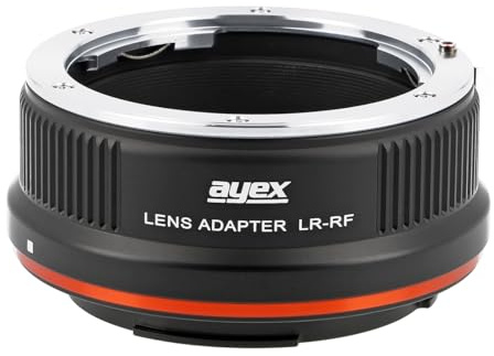 ayex Adattatore per obiettivo compatibile con obiettivi Leica R, compatibile con Canon EOS R, ad esempio R5, R6, R7, R8, R10, R50, R100, LR-EOS R