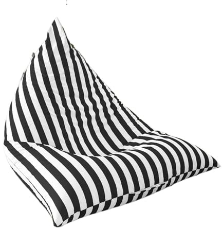 Fodera Per Sedia A Sacco Pouf sacco a pelo impermeabile for piscina, spiaggia, cinema, eventi, sdraio, ecc. 【Nessun materiale di riempimento! Devi acquistare il riempimento da solo!】 Giardino(Black)