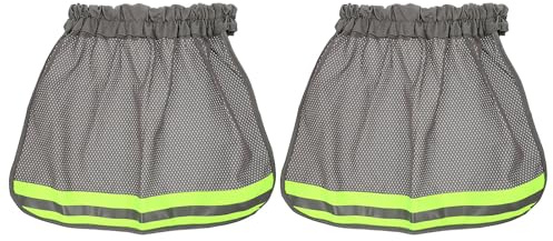 HAKIDZEL 2pcs Protection de Nuque Réfléchissante pour Casque de Chantier en Polyester Léger et Pliable, pour Jardinage et Vélo, Protection Solaire