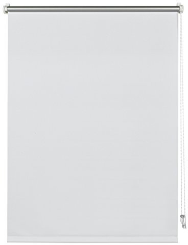 Deco Company Thermo-Rollo mit Thermo-Rückseite zum Klemmen, Höchste Lichtreflektion, Energiesparend, Lichtundurchlässig, Alle Montage-Teile inklusive, Weiß, 90 x 150 cm (BxH), Silber/Grau, 23-1036