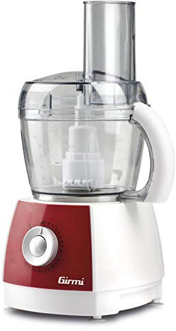 Girmi RB15 Robot Multifunzione, 300W, 10 velocità, Funzionamento Pulse, Capacità 0,8 Lt, Accessori multiuso, Doppio sistema di sicurezza, Rosso/Bianco