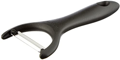 Fiskars Sbucciatore, Forma a Y, Acciaio inox, Nero, Essential, 1023824
