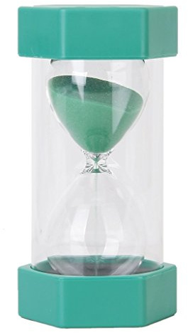 Sécurité Mode Sablier Teacher Ressources Créées Sablier pour jeux Sable montre pour enfants Sablier minuteur Décor 1 min 5 min 10 min 15 min 30 min 60 minutes, Acrylique, Green, 1 minute