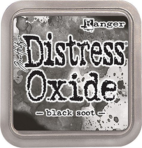 Ranger Ruß Not-Oxid Tinte Pad, Kunststoff, schwarz, 7,5 x 7,5 x 1,9 cm, Rußschwarz