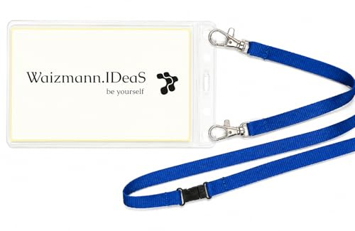 10x Ausweisset Ausweis-Set - Umhängeband Lanyard Schlüsselband 10mm Sicherheitsverschluss + Ausweishülle Schutzhülle Vinyl DIN A6