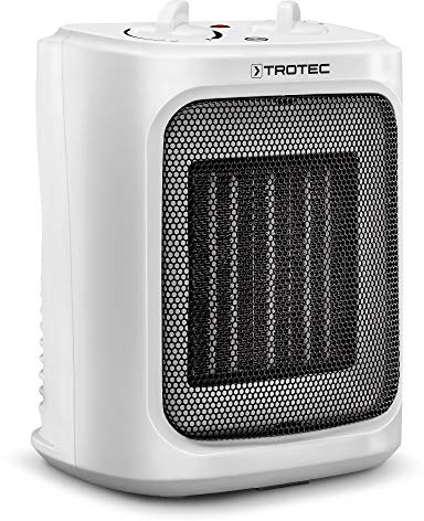TROTEC Ceramic Fan Heater TFC 16 E - Heating Power 1200 W / 2000 W - Electric Heater with Thermostat, Room Size 24 m² to 60 m³ | Heating power 1200W/2000W - Electric heater with thermostat, room size from 24m2 to 60m³