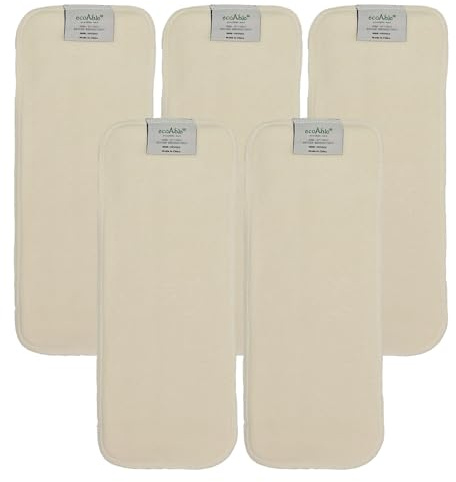 Ecoable Hanf Windeleinlagen für Übernacht, für Stoffwindeln - Beige -