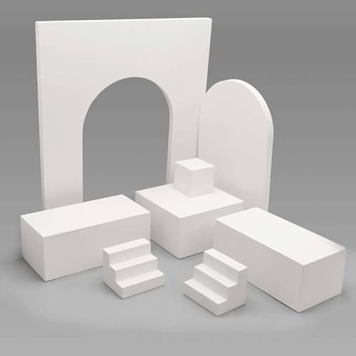 Pixapro 8x Varying sized 3D Wooden Block Prop Set Photography Lighting Video LED Studio Video Filming Recording Camera Photo Portable Set 3B