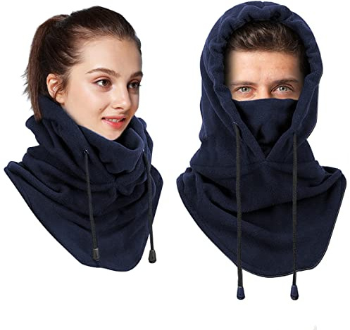 VICTERR Balaklava, balaklavahuva, balaklava, motorcykel, vinter, masker, vindtät, balaklava i fleece, masker, halsvärmare för skidåkning, cykling, klättring, vandring, sport, unisex, 60