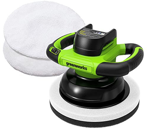 Greenworks G24BU10 Lucidatrice Rotorbitale a Batteria, 2800 giri/min., Dimensioni Platorello 25cm, SENZA Batteria 24V e Caricabatterie, Garanzia 3 Anni