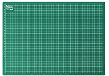 A1 A2 A3 A4 A5 Size Cutting Mat Non-Slip Cutting Board with Surface for Arts & Crafts Easy Guided Line Knife Cuts for Paper, Card, Fabric, Plastic for Professional Cutting Green (A2)