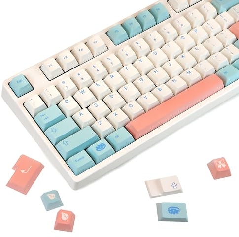 MOLGRIA Noel GMK Keycaps, PBT Cherry Profile Dye Sublimation Key Caps with UK, DE, IT, FR, ES Supplement Keycap for MX Switch ISO/ANSI Layout Mechanical Keyboards
