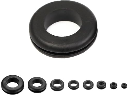 UKCable-Ties PVC Electrical Wiring Black Back Box Grommets Open (25mm)