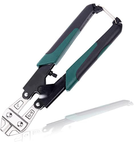 Glarks Mini-Bolzenschneider, 210 mm, kleiner Bolzen-Kabelschneider, robuste Drahtzange, Federschere, Schraubenstangen, Nieten und Kette