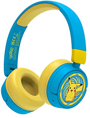 Kinder-Kopfhörer kabellos Pokemon Pikachu Bluetooth faltbar