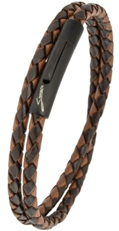 Simaru Premium Lederarmband Made in Germany für Damen & Herren, Unisex Echtleder Wickelarmband mit Edelstahl Hakenverschluss, Echtes Leder Armband