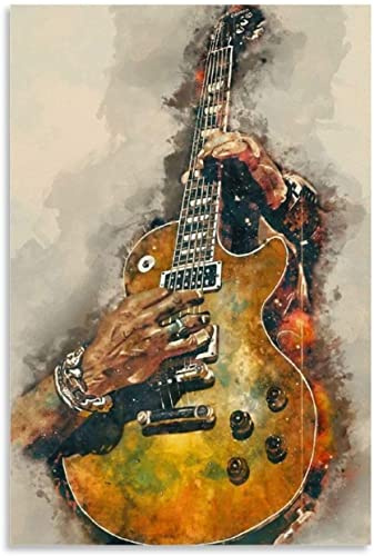 LBMED Leinwand Bilder Kunst Slash's E-Gitarre abstraktes Poster für die Dekoration des Esszimmers Malerei Poster Druckt Gedruckte 15.7x23.6(40x60cm) Kein Rahmen