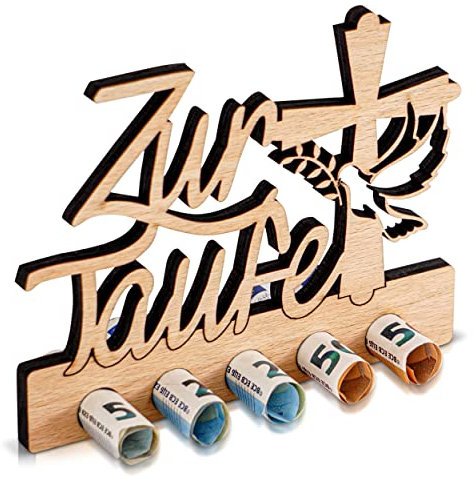DARO Design - zur Taufe, Taufgeschenk - Geldgeschenk Holz