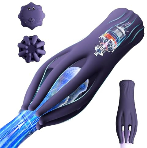 YcsLust Elektrischer Masturbator Penistrainer Penis Vibrator Mit 10 Vibrationsmodi Eichel Stimulator Massagegerät Elektrische Masturbator Cup Multiple Sexspielzeug für Männer die Paare Solo (Blau)