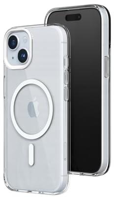 RhinoShield Clear Hülle für MagSafe für iPhone 15 | Starker Magnet, Anti-Vergilbung, transparent, hohe Klarheit, stoßfest, Fallschutz nach Militärstandard