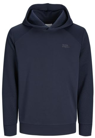 Jack&Jones JJESTAPLE - Felpa con Cappuccio, Blazer Blu Marine, S