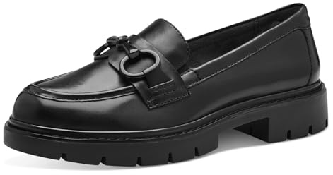 Tamaris Comfort Damen Slipper aus Leder Elegant, Schwarz (Black Nappa), 38 EU