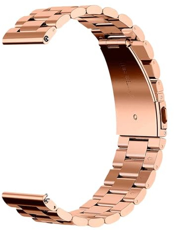 OcioDual Metallarmband för snabb engagemang, silverfärgat smart klockarmband i rostfritt stål, för traditionella eller smarta klockor med 24 mm stift, 16mm