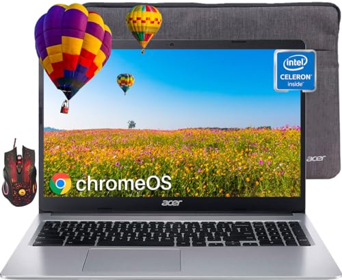acer Chromebook 315 Laptop para Estudiantes y Negocios, visualización HD de 15.6 Pulgadas, Intel Celeron N4020 de Doble núcleo (hasta 2.8 GHz), 4 GB de RAM, 64 GB eMMC, gráficos Intel UHD, batería