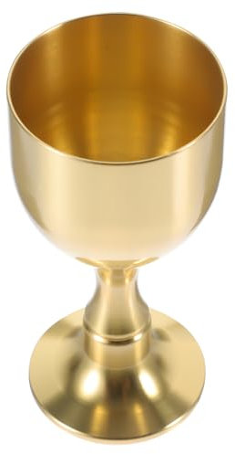 Alipis Calice in Ottone Resistente Multiuso per tè Vino e Liquori Tazza da Tavolo Vintage Decorativa e Facile da Pulire per Casa Tempio e Regali Buddisti