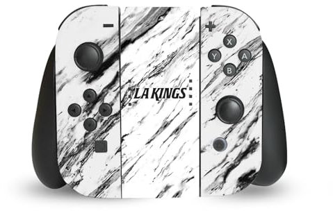 Head Case Designs Offizielle NHL Marmor Los Angeles Kings Vinyl Haut Gaming Aufkleber Abziehbild Abdeckung kompatibel mit Nintendo Switch Joy-Con Controller