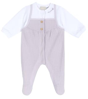 Chicco, Tutina Neonata, Tutina in Morbido e Leggero Cotone, con Comoda Apertura Frontale ed Entrogamba, Ideale per Primavera e Autunno, Designed in Italy, Abbigliamento Neonata 0-24 Mesi