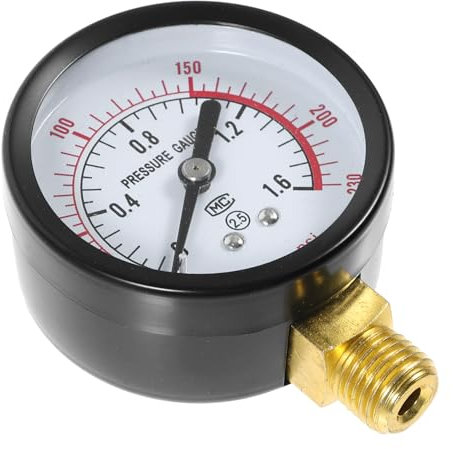 iplusmile Metal Air Compressor Pressure Gauge Air Pressure for Inflatable Pump Gauge