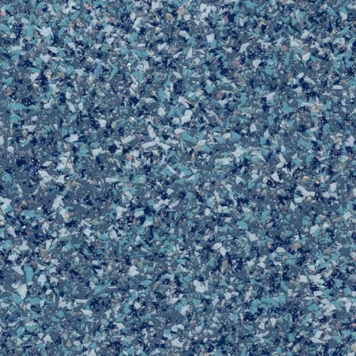 Blue Mosaic Effect Anti Slip Contract Commercial Heavy Duty Vinyl Flooring with 2.0mm Thickness, Contract Commercial Vinyl Waterproof Lino Flooring -1m(3'3) X 2m(6'6)-2m²