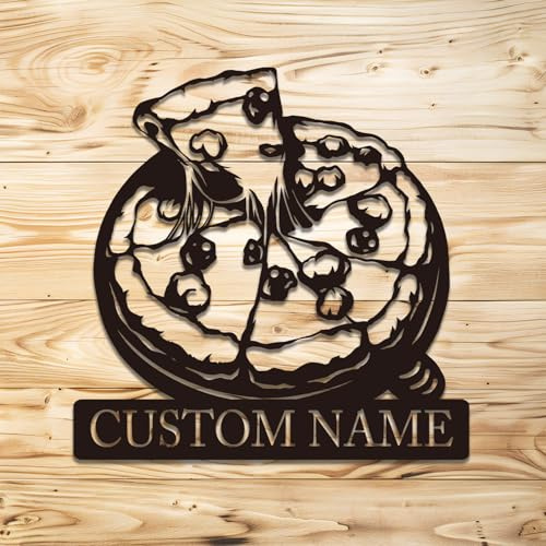 Pizza-Shop-Schild, individuelles Pizzeria-Restaurant-Schild, Küchendekoration, personalisiertes Pizzaschild, Pizza-Laden-Dekor, individuelles Pizza-Ladenschild, Pizzaständer, offenes Schild