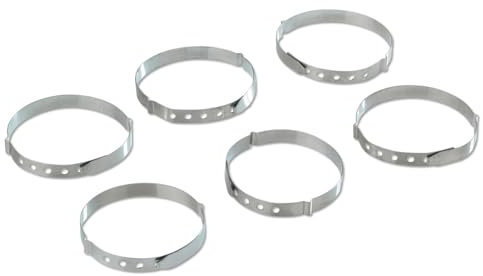 3 PAGEN® Pinzas para enrollar rollos de carne y repollo. Anillos reutilizables que facilitan el trabajo. Apto para lavavajillas y 100% apto para alimentos. Juego de 6 unidades de acero inoxidable