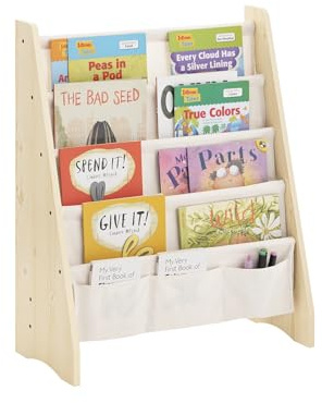 SoBuy Libreria Montessoriana per Bambini con 4 Scomparti 63x28x76 cm