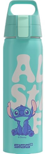 Sigg - Alu Trinkflasche - WMB One Disney Lilo & Stitch - Made in Switzerland - Für Kohlensäurehaltige Getränke Geeignet - Auslaufsicher - BPA-frei - Türkis - 0.75 L
