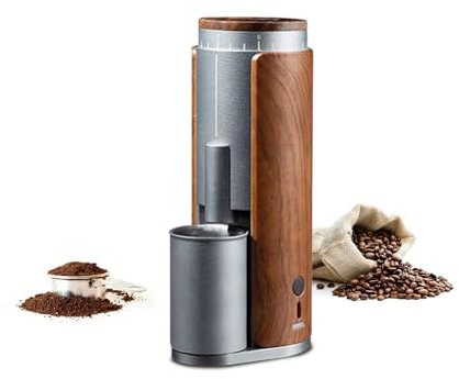 Molinillo de café eléctrico portátil con ajustes ajustables de 24 niveles, batería recargable, cuchillas de acero inoxidable para espresso, café hecho a mano