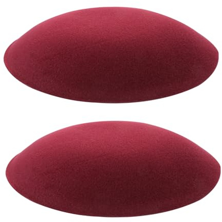 GALPADA 2 Stück Diy Beret Fascinator Hut Basis für Damen Leichte Tragbare Kopfbedeckung für Kreative Hutgestaltung für Partys und Hochzeiten Weinrot