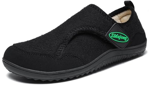 SMajong Chaussons Homme et Femme Hiver Confortable Chaussures de Maison Peluche Chaude Pantoufles Intérieur Gr.36-46