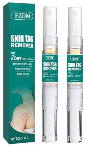 Wart Remover, Wart Removal, Verruca Remover, Removes Skin Tags, Wart Remover Pen 3ml 2Pcs, Effective Treatment of Warts, Skin Tag Removal Pen for Face, Body and Hands - Suitable for All Skin Type