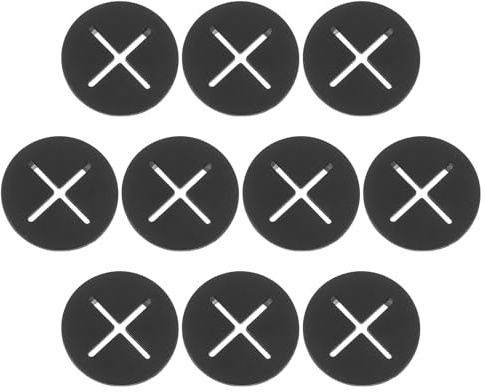 NAMOARLY 10pcs Round Hole Cover Cable Grommet for Wires and Cables, Black Abs Material with Tidy Wiring Solution and Versatile Applications, for Homes and Offices