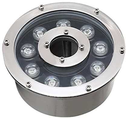 Hperu Luz de fuente LED sumergible colorida RGB de 9W, lámpara de paisaje subacuático para piscina y estanque para decoración al aire libre