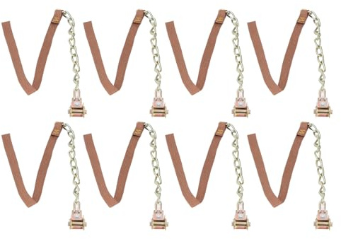 HELEVIA 8 Cadenas para Neumáticos de Nieve, Cadenas Antideslizantes Universales Engrosadas de Aleación de Acero Antideslizantes, para Automóviles SUV de 165 a 265 Mm