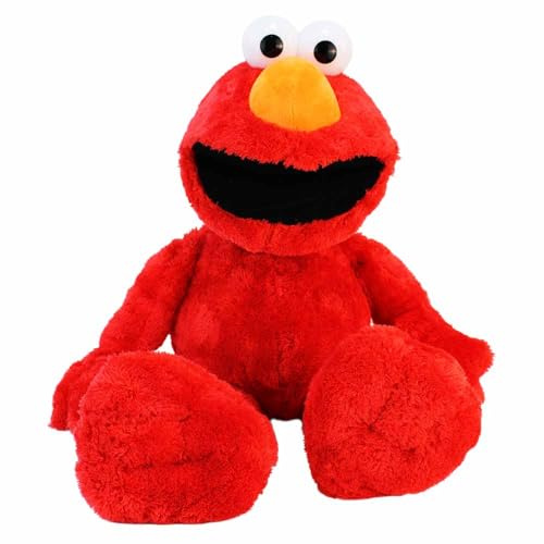 Sesamstraße Elmo Kuscheltier, Rot, ca. 72 cm stehend, Weiches Plüschmaterial, Klassische Kunststoffaugen